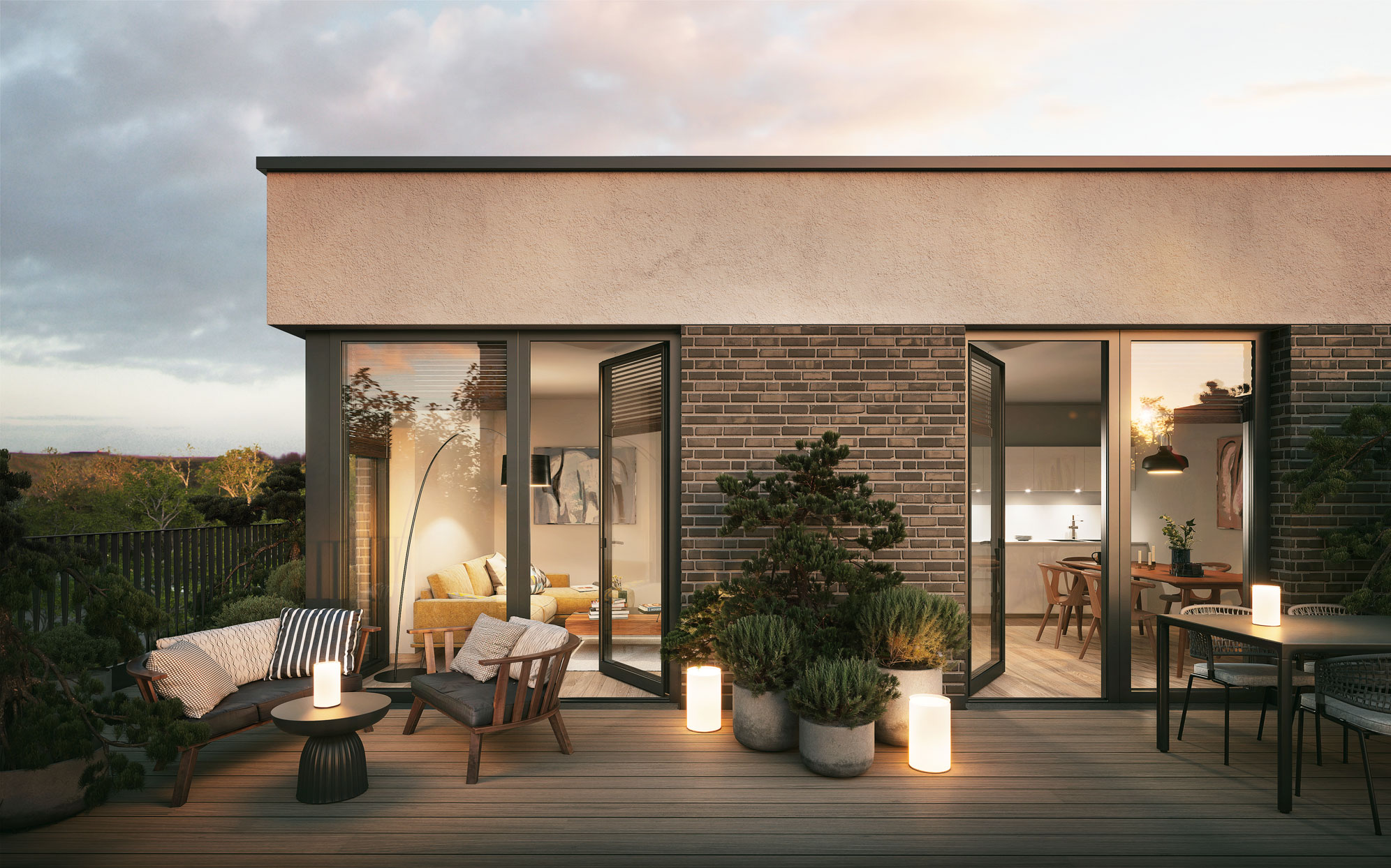 Helle Wohnungen mit viel Freiraum und Wohnkomfort.